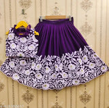 Embroidered Georgette lehenga choli for kids in Paisley pattern, Indian fashion