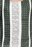 Cotton kids kaftan set with embroidery work, features A-line kurta and plazzo. Suitable for girls aged 1-4 years, made in India