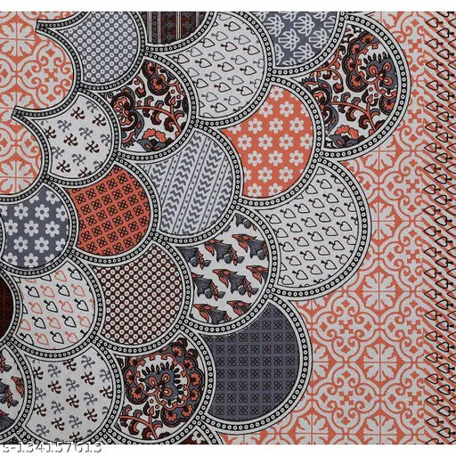 Double King Size Superfine Cotton Bedsheet & 2 Pillow Covers - Ethnic Motifs, Premium Quality Jaipuri Sheet for Summer