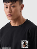 Damn Gud oversized men's cotton T-shirt, printed design on short sleeves, India-made size L (30x28 in)