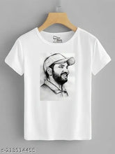 India cricket team polyester striped t-shirt with Virat Kohli, Dhoni, Rohit print - S, M, L, XL, XXL sizes