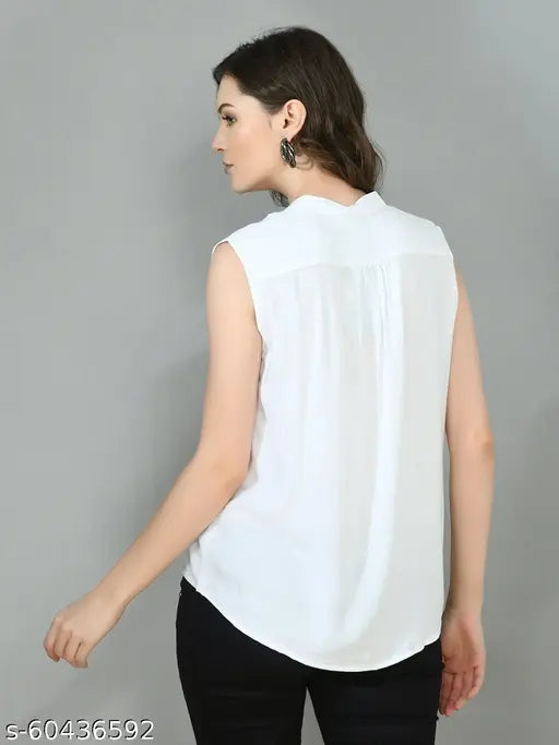 Rayon sleeveless 6015 TOP, casual style for office or everyday wear, 100% rayon for skin-friendly comfort