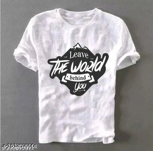 Funky printed men's t-shirt in polycotton fabric, fun graphic design on short sleeves, new arrival from India
