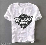 Funky printed men's t-shirt in polycotton fabric, fun graphic design on short sleeves, new arrival from India