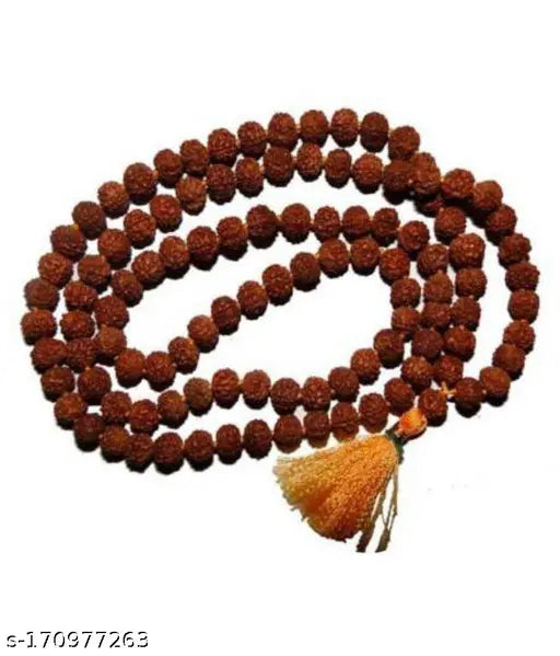 Wooden 4-Mala combo: Lal Chandan, Rudraksh, Vaijayanti & Tulsi malas (108), red scented sandalwood beads with slip-on closure, free Japa bag included, India origin