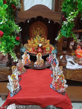 Handcrafted Nav Durga MDF deity set (9 pieces, 6 inch), perfect for home temple or office decoration during Navratri