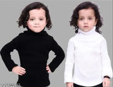 Wool highneck kids sweaters pack of 2 in self-design pattern, suitable for 0-7 years old, Indian origin