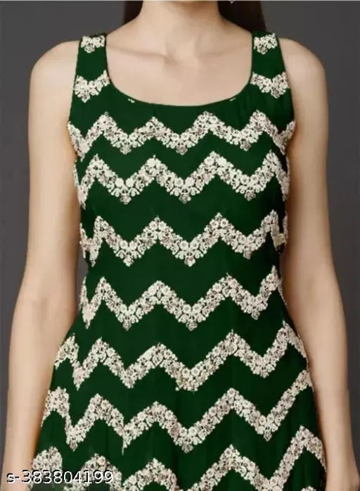 Georgette embellished net Sharara set with Kurta and Dupatta (Pack of 3) - Indian heavy embroidery work, wedding-worthy yellow or royal blue