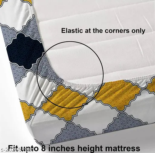 Microfiber checked fitted bedsheet with 2 pillow covers, fits 6" mattress (70 x 76 inches), ideal for summer - adult use