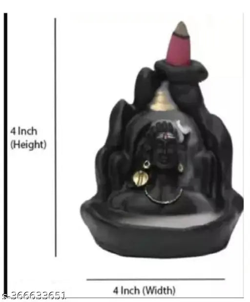 Resin Adiyogi Mahadev Shiv Shankara combo with free 201 cones idols, ideal for home decor or gifting
