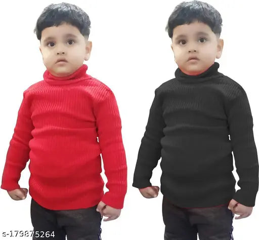 Woolen sweaters for kids and babies, printed net design, long sleeves, Indian origin