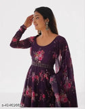 Printed Floral Georgette Designer Gown for Girls & Women, party and wedding wear, good for every occasion