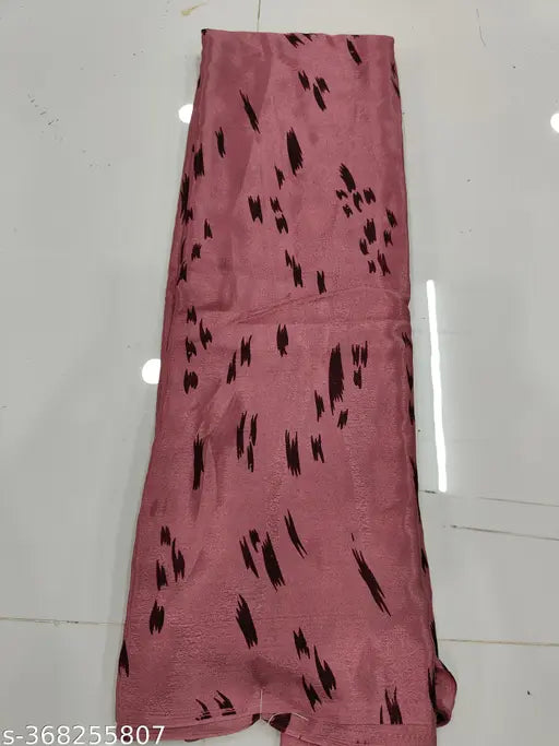 Chiffon mill-printed saree with Banarasi style, single free size, India origin