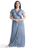 Satin nightwear set, Thumka full length pyjama for women (2pcs), FreeSize 28-36