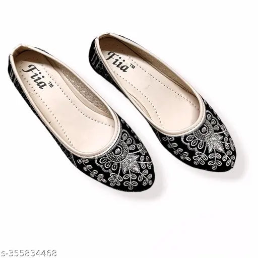 Off white velvet bellies sequin embroidery ballerinas, elevating Indian-origin style with embellished design