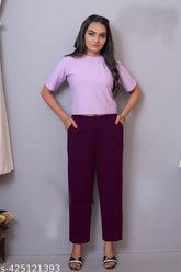 Solid lycra anker trouser for western wear, available in sizes S-3XL