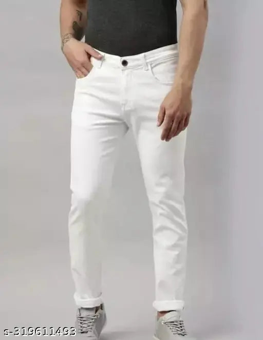 White denim jeans by MOD MEN, solid pattern, size 28/30/32 for men