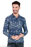 Trendy printed pattern men's cotton blend polo shirt, long sleeves, M-XXXL sizes, origin India