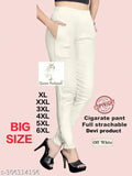 White cotton cigar pants for women, high-quality design, India origin