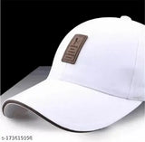 Stylish white cotton baseball cap (Pack-1), self-designed with printed net pattern, adjustable fit for men and boys. Made in India
