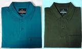 Olive cotton blend half sleeve light weight collar t-shirt with pocket, premium quality for men, India origin