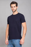 Mens round neck cotton t-shirt, short sleeved solid color, quality cotton blend for men in sizes M, L, XL, XXL from India