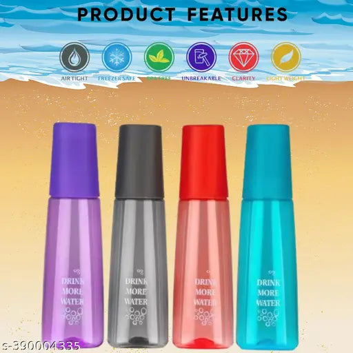 Transparent milk glass-style plastic water spray bottle, multipack for jugs and glasses, BIS/ISI certified, leakproof design, multicolor, 0.5 x 0.5 x 1 cm, 0.1 g, made in India