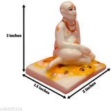 3 inch Dust Marble Shri Swami Samarth Murti statue for car dashboard - polyresin god idol