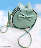 Voguish green PU sling bag with 2 compartments, free size, India origin