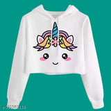Girls' polycotton sweatshirts & hoodies, long sleeve, printed pattern for teenagers aged 13-16 years, made in India