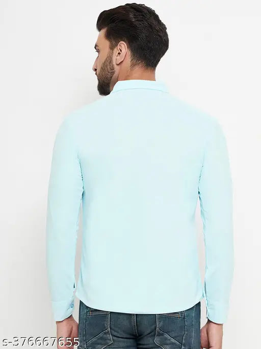 Cotton blend, long-sleeved solid t-shirt for men by RENUOVO - S (36in x 26in), made in India