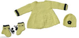 Handmade woolen long-sleeve sweater dress for babies (0-12 months), Indian artisan crafted