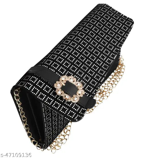 Synthetic checked sling bag, hand-crafted artificial leather & velvet, free size, 3 compartments, hidden pocket, ideal for women and girls