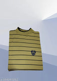 Wool striped long sleeved men's t-shirt, comfortable for travel, made in India