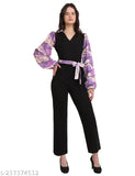 Stylish printed net Lycra jumpsuit, long sleeves, XS (34in bust, 52in length, 28in waist), made in imported cotton-lycra scuba fabric