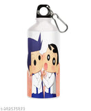 Shinchan cartoon printed aluminium sipper bottle (750ml), ideal for kids, office, gym, and travels. Attractive design with high-quality print and glossy finish