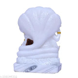 Marble finish Laxmi Vishnu statue, 6cm x 14cm x 9cm God Idol from India