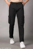 Stylish cotton cargo pants by ZAYSH, solid color, various sizes available from 28-36 inches waist