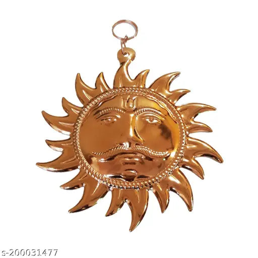 Vastu copper sun wall decor, 20cm x 22cm x 3cm, brings good luck, success & prosperity