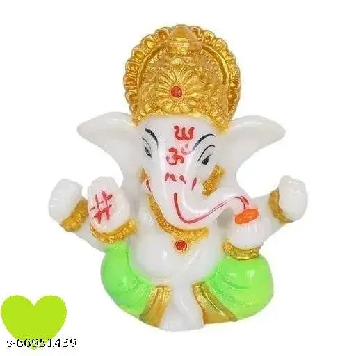 Classic idol automobile figurines, Indian art showpiece for table, Riddhi Siddhi Ganesh Ji on display