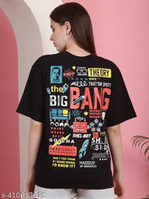 Graphic printed cotton oversize t-shirt for women, vibrant design on short sleeves, S - XXL sizes