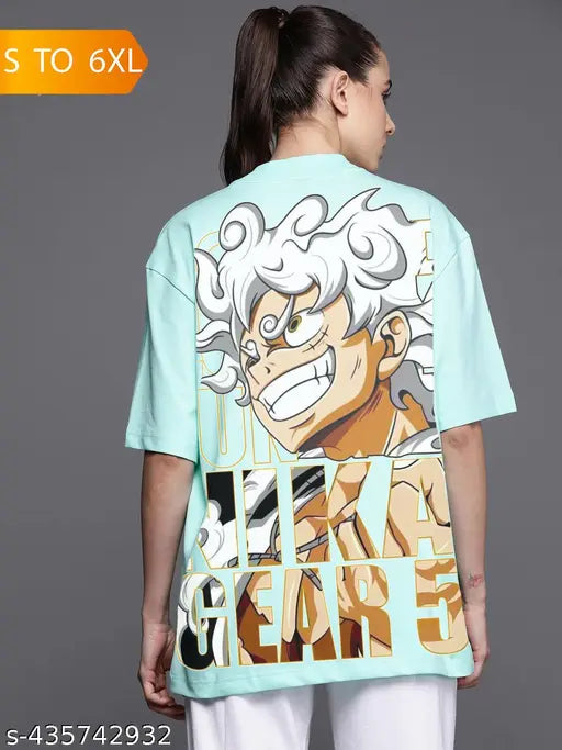 Oversized polycotton tee, printed with funky designs in multiple sizes (S-6XL), pink color option available. Indian made