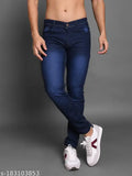 Dyed/washed denim men's jeans, L,Zard regular fit - cotton, mid-rise, fashionable and comfortable, size 28, India