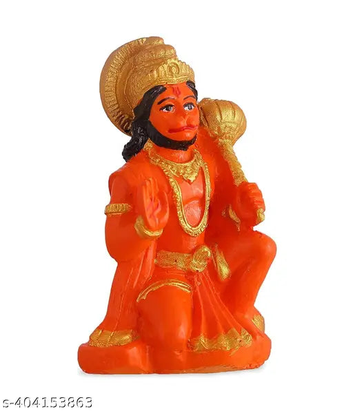 Marble Hanuman Ji Idol, 5x3x5cm Indian home decor, spiritual showpiece for car dashboard