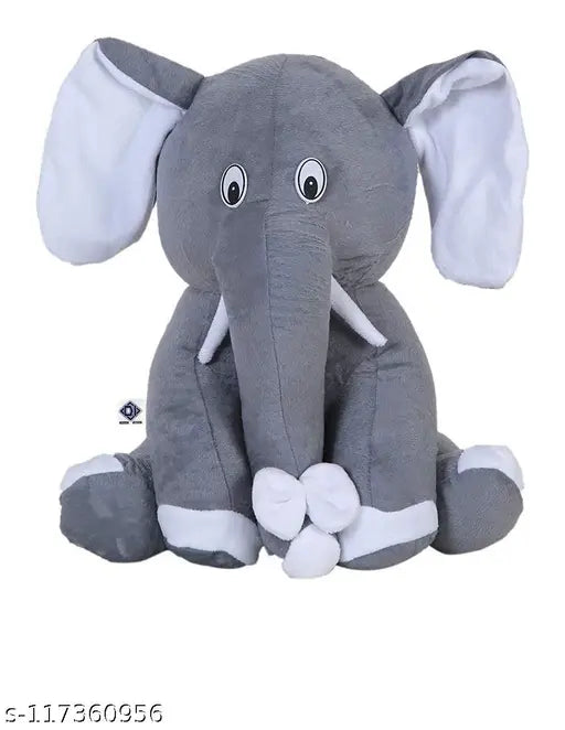 Grey multicolor Koocart elephant stuffed toy, perfect for children aged 2-4 years old