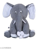 Grey multicolor Koocart elephant stuffed toy, perfect for children aged 2-4 years old