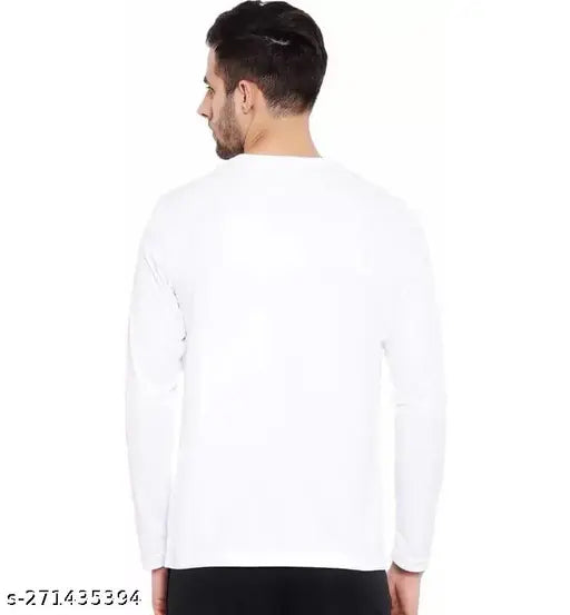 Men's printed polyester striped long sleeve T-shirt, full B My Lifeline design, S - XXL sizes available, made in India