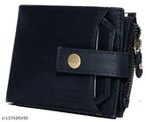 Genuine black leather RFID wallet for men, 12 slots, slim yet spacious design, perfect fit for front and back pockets