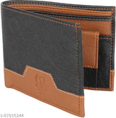 Artificial leather striped net bi-fold wallet with 9 card slots, 2 currency pockets, 2 secret compartments, coin pocket, ID window, & zippered interior. Ideal gifting solution for men's essentials, Diwali, Birthday, Puja, Dhanteras, Wedding, Anniversary gifts in India
