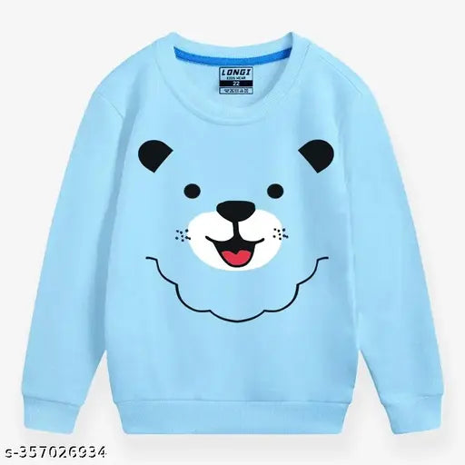 Cotton blend, round neck, tiger design sweatshirt for kids - stylish and cute fashion junky find